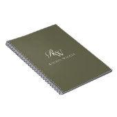 Carnet Elegant Olive Green Monogram (Côté Droit)