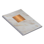 Carnet Elégant or acier cuivre métal gris marbre (Côté Droit)