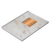 Carnet Elégant or acier cuivre métal gris marbre (Côté gauche)