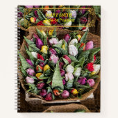 Carnet Élégant Or Floral Moderne (Devant)