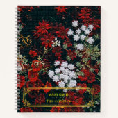 Carnet Élégant Or Floral Moderne (Devant)