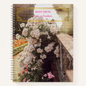 Carnet Élégant Or Floral Moderne (Devant)