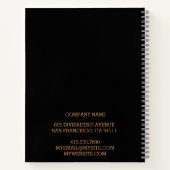 Carnet Élégant Or Floral Moderne (Dos)