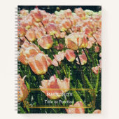 Carnet Élégant Or Floral Moderne (Devant)
