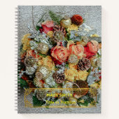 Carnet Élégant Or Floral Moderne (Devant)