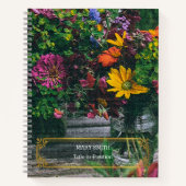 Carnet Élégant Or Floral Moderne (Devant)