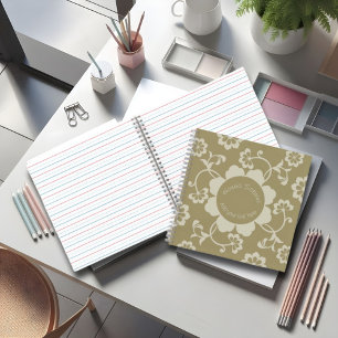 Carnet Elégant or Floral Ornamental Vintage