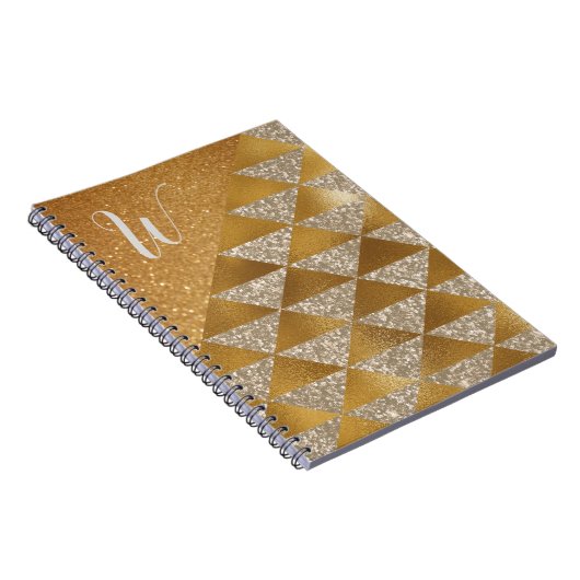 Carnet Elégant or Parties scintillant argent Monogramme G (Côté Droit)