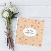 Carnet Elegant Orange Floral Wedding Guest Book