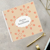 Carnet Elegant Orange Floral Wedding Guest Book