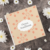 Carnet Elegant Orange Floral Wedding Guest Book