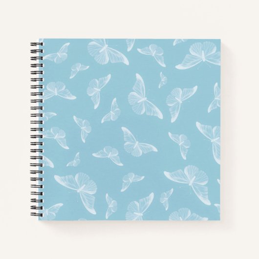 Carnet Élégant papillon blanc Motif | (Devant)