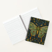 Carnet Élégant papillon de lune botanique rétro boho  (Intérieur)