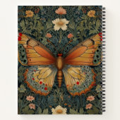 Carnet Élégant papillon de lune botanique rétro boho  (Dos)