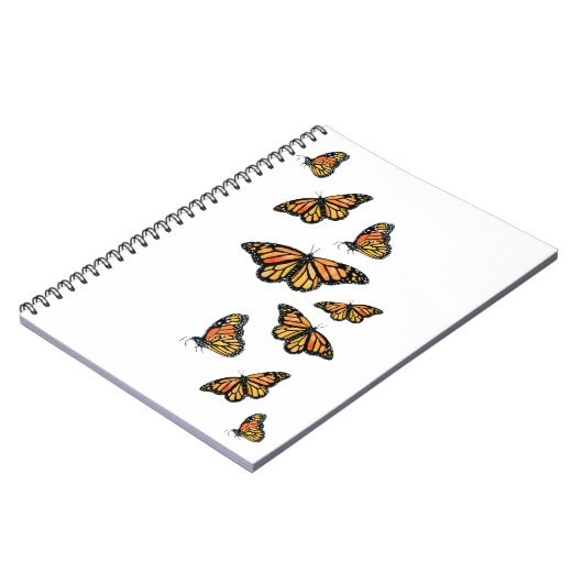 Carnet Élégant papillon monarque simple (Côté gauche)