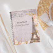 Carnet Elégant Paris Floral Rose