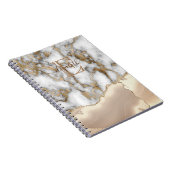 Carnet Élégant Parties scintillant or élégant Monogramme  (Côté Droit)