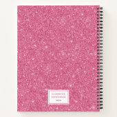 Carnet Elegant Parties scintillant Rose Sketchbook Avec N (Dos)