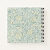 Carnet Elegant Pastel Green Jasmine Floral Pattern (Dos)
