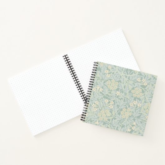 Carnet Elegant Pastel Green Jasmine Floral Pattern (Intérieur)
