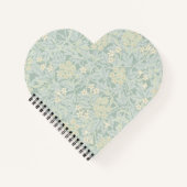 Carnet Elegant Pastel Green Jasmine Floral Pattern (Devant)