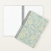 Carnet Elegant Pastel Green Jasmine Floral Pattern (À l'intérieur)