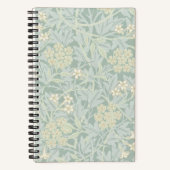 Carnet Elegant Pastel Green Jasmine Floral Pattern (Recto)