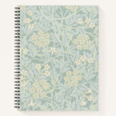 Carnet Elegant Pastel Green Jasmine Floral Pattern (Devant)