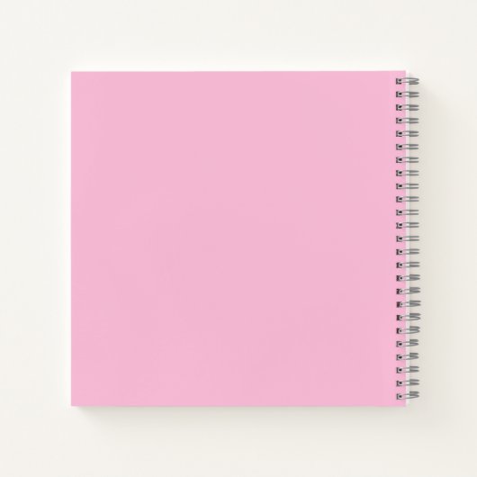 Carnet Elégant Pastel Stripes Coeur sur rose (Dos)