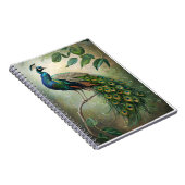 Carnet Elégant Peacock Botanique Mur Art Imprimer (Côté Droit)