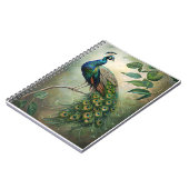 Carnet Elégant Peacock Botanique Mur Art Imprimer (Côté gauche)