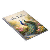 Carnet Elegant Peacock Couple Design | Aesthetic Nature (Côté Droit)