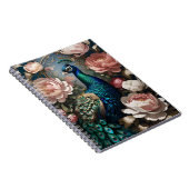 Carnet Élégant Peacock Pink Peonies (Côté Droit)