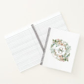 Carnet Elegant Personalized Floral Monogram Name Notebook (Intérieur)