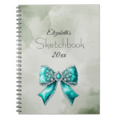 Carnet Elegant Personalized Name Notebook with Bow (Devant)