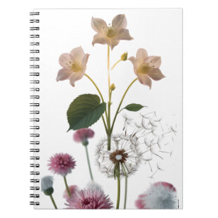 Carnet Élégant Photophore Spirale Papillon Rose Pêche Vin
