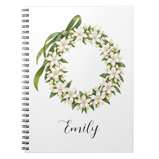 Carnet Elegant Pikake Lei Notebook (Devant)