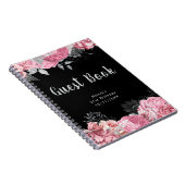 Carnet Elegant Pink and Silver Flower Birthday Guest Book (Côté Droit)