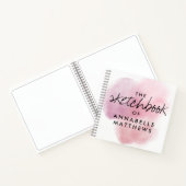 Carnet Elégant Pink Aquarelle Monogramme  (Intérieur)