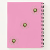 Carnet Elegant Pink Floral Personalized Notebook (Dos)
