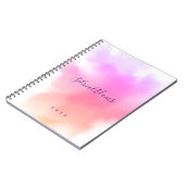 Carnet Elégant Pink Gold Aquarelle Script Abstrait (Côté gauche)