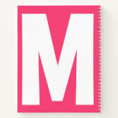 Carnet Elegant Pink , Monogram Name Minimalist modern (Dos)