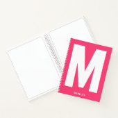 Carnet Elegant Pink , Monogram Name Minimalist modern (Intérieur)