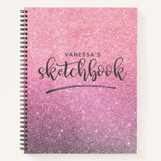 Carnet Elégant Pink Sketchbook personnalisé (Devant)