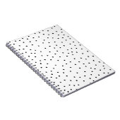 Carnet Elégant pois d'aquarelle noir blanc (Côté Droit)