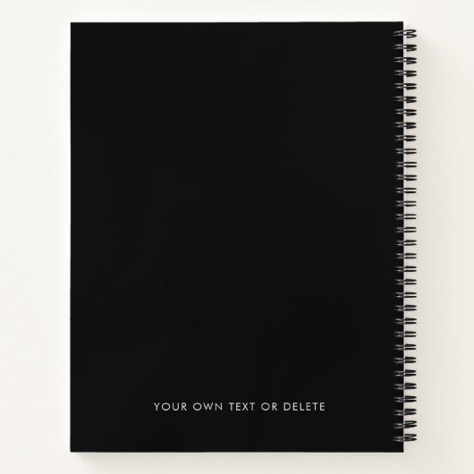 Carnet Élégant professeur de piano Monogram noir et blanc (Dos)