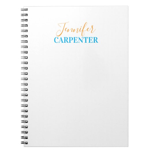 Carnet Élégant professionnel minimaliste moderne (Devant)