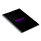 Carnet Élégant professionnel moderne Neon violet noir (Côté Droit)