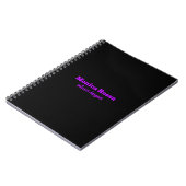 Carnet Élégant professionnel moderne Neon violet noir (Côté gauche)