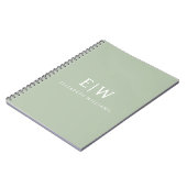 Carnet Élégant professionnel simple Monogramme minimalist (Côté gauche)